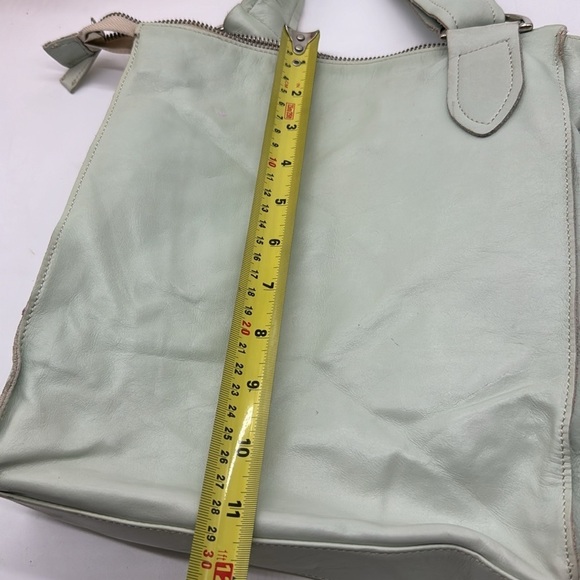 Arcadia Light Green Mint Vintage Leather Crossbody Made in Italy MCB6240Q - Picture 5 of 12